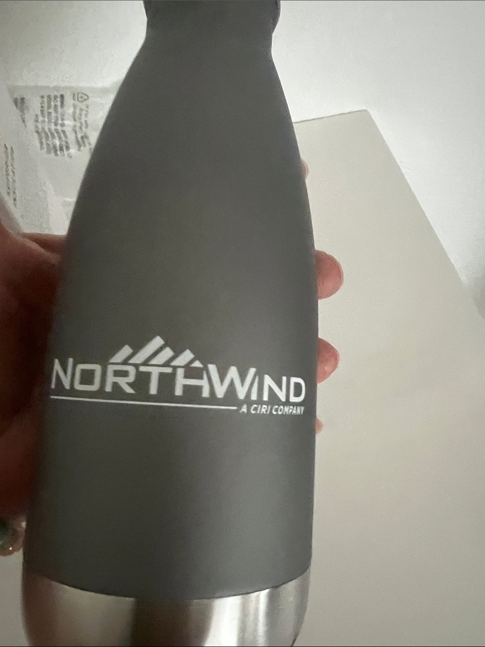 NWT( FORCE) Northway h2go Force Stainless Water Bottle - dark grey 12 oz - Picture 4 of 13